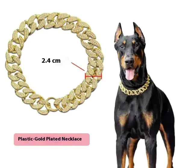 Rhinestone Dog Necklace